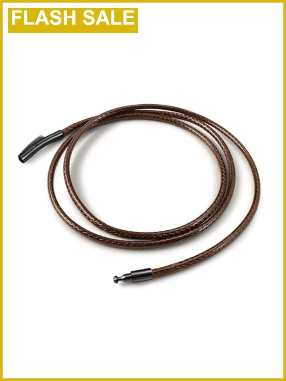 Waterproof Braided Leather Necklace Cord Chain Stainless Steel Clasp